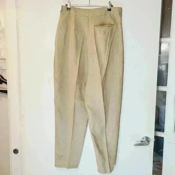 Vintage Gap High Waist Linen Tapered Leg Pants Sz 13/14 - Picture 2 of 8